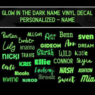 Personalized Glow Name Stickers