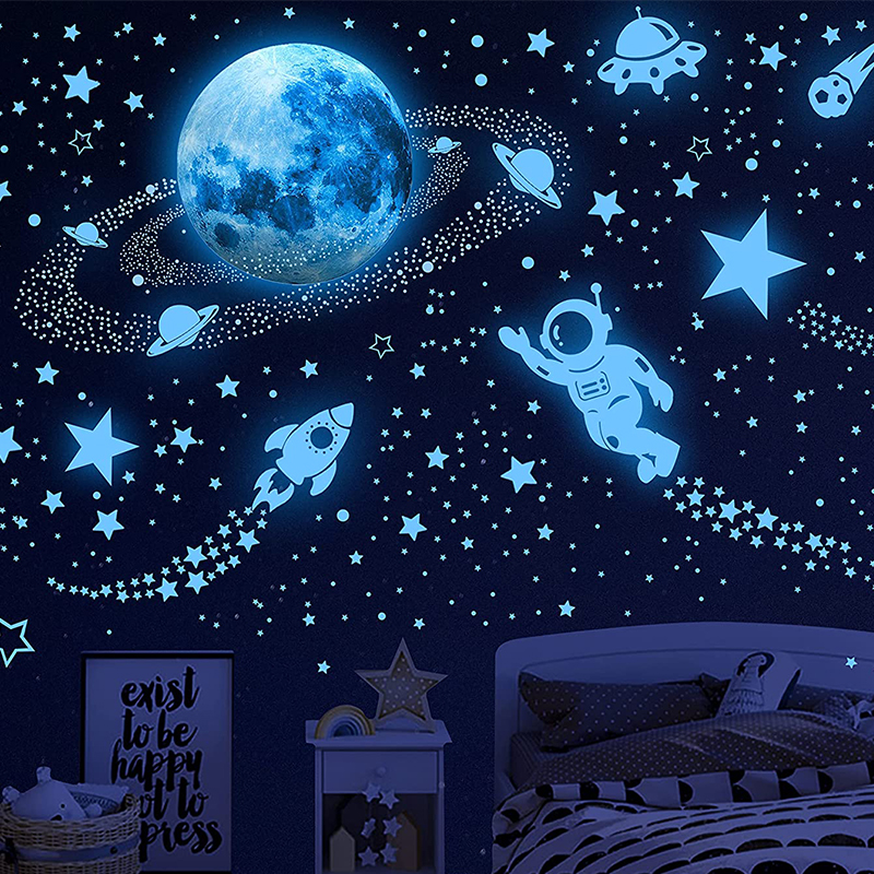 Glow in the Dark Outer Space Planet Wall Stickers