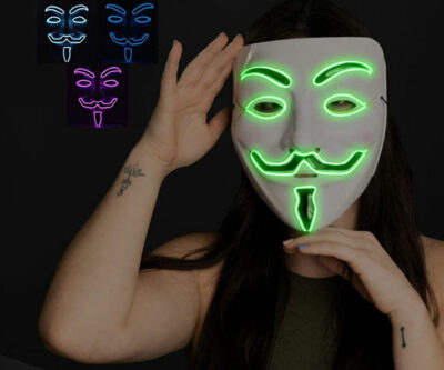 LED Anonymous Mask - Glow In The Dark Mask
