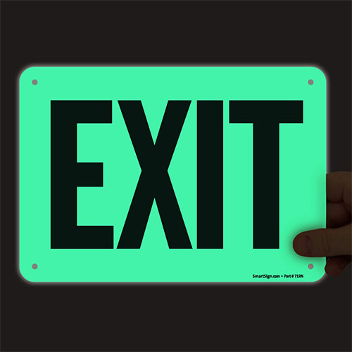 Glow-in-The-Dark "Exit" Sign