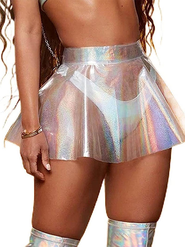 Shiny Glitter Clear Skirt